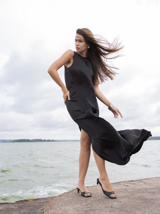 Платье без рукавов, чёрный