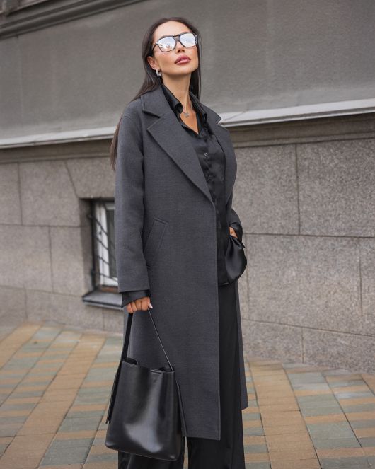 Пальто-халат, графитовый