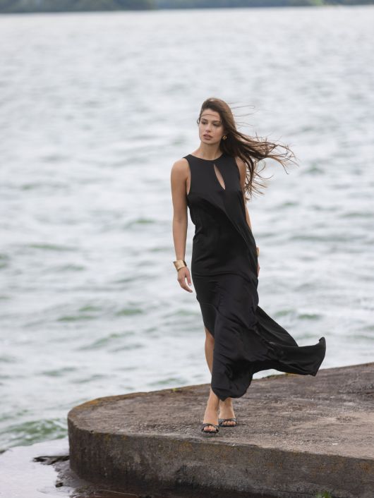 Платье без рукавов, чёрный