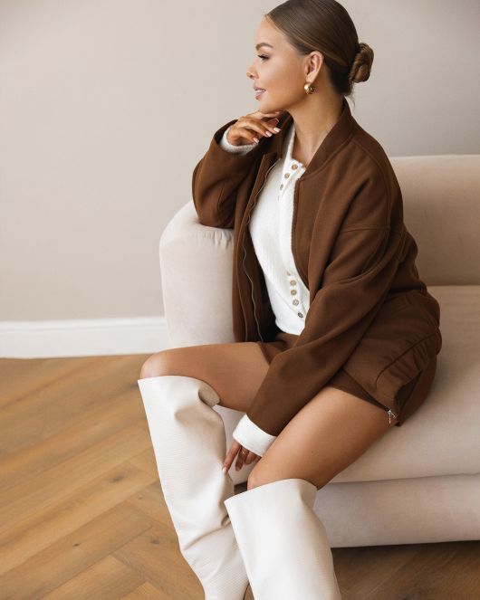 Юбка в длине мини, кемел