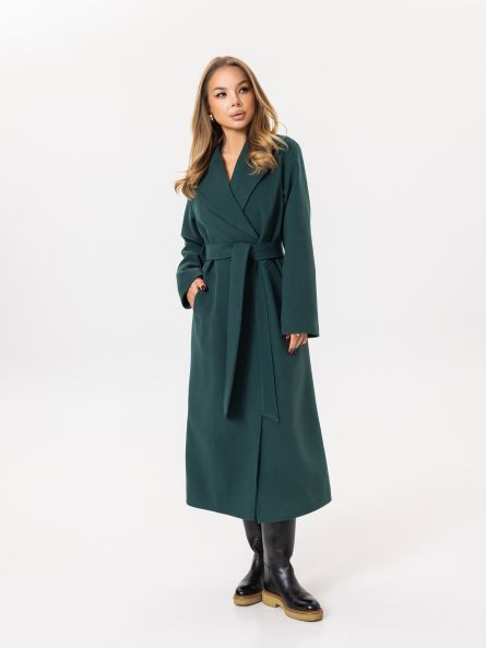 Пальто-халат, зеленый