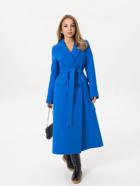 Пальто из шерсти, синий