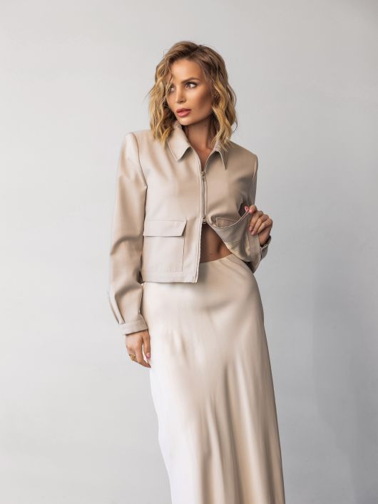 Юбка в длине макси, кремовый