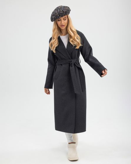 Пальто-халат, темно-серый