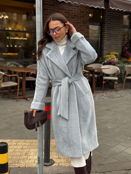 Пальто из Ангоры, голубой