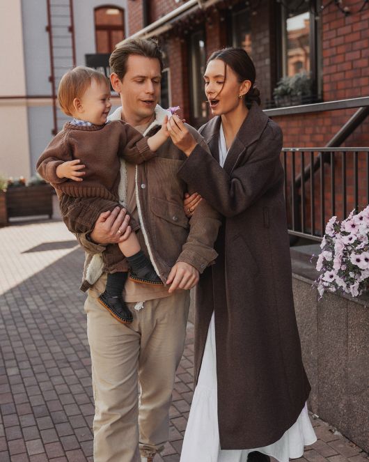 Пальто-халат, шоколадный