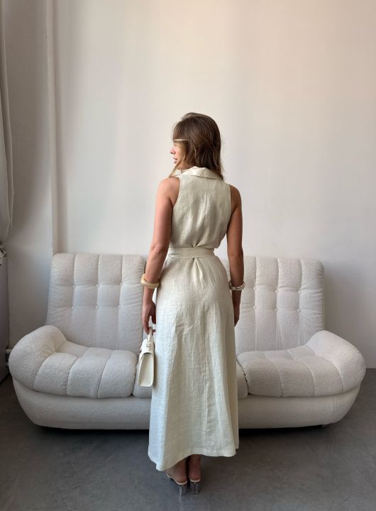 Платье льняное на запах