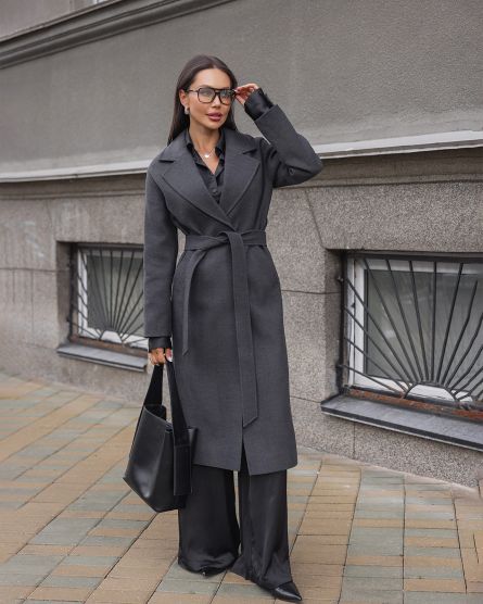 Пальто-халат, графитовый