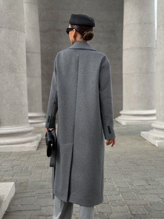 Пальто из шерсти, графитовый