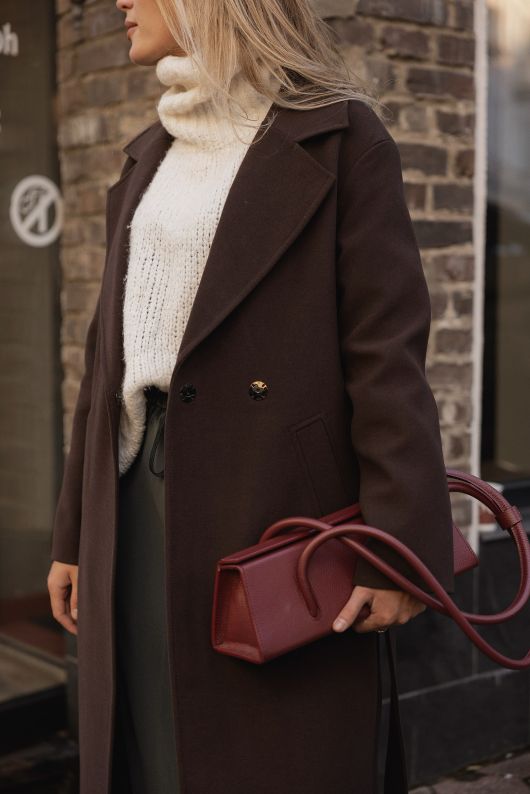 Пальто-халат, шоколадный