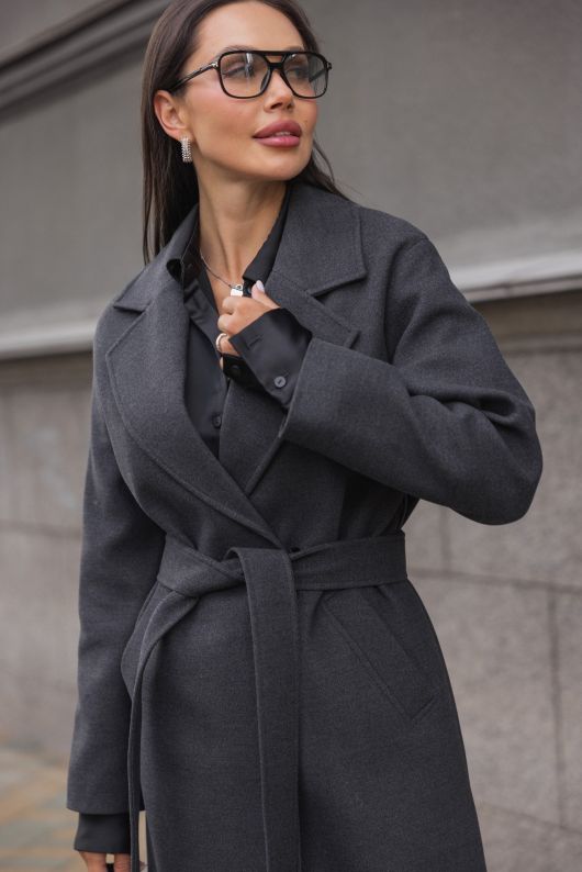 Пальто-халат, графитовый