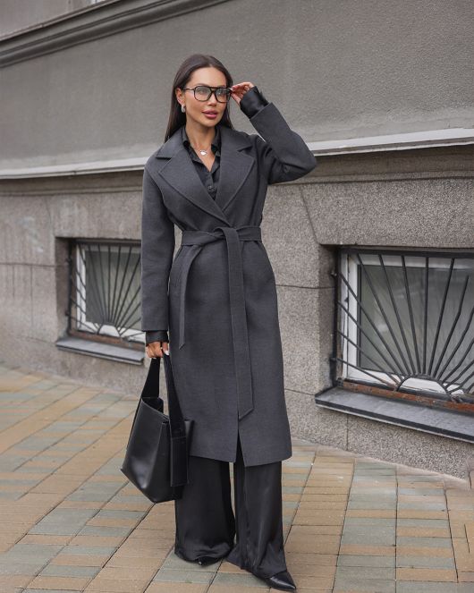 Пальто-халат, графитовый