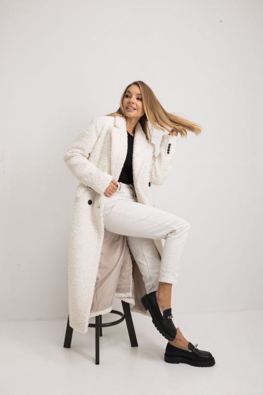 Пальто Тедди, белый