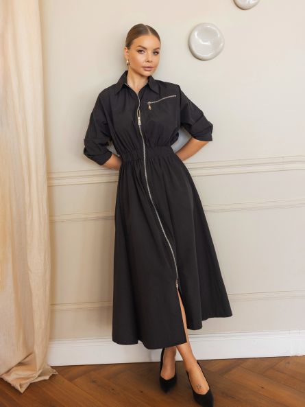 Платье в длине миди, черный